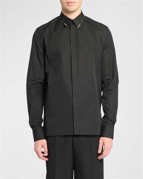 givenchy logo collar shirt|givenchy shirts for men.